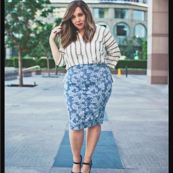 LulaRoe Cassie Pencil Skirt Stretchy High Wide Waist Band Large 14-16 - Picture 9 of 12